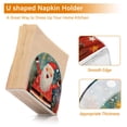 thumbnail image 4 of Cute Christmas Santa Claus Napkin Holder for Table Clear Napkin Stand Paper Holder Acrylic Organizer Dispenser Napkins for Dinner Kitchen Restaurant Room, 4 of 8