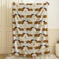 thumbnail image 5 of Dachshunds Hot Dogs Throw Blanket Fannel Fleece Super Soft Funny Blanket Travel Throw Blanket for Bed Couch Sofa 40 x 50 Inch for Kid, 5 of 6