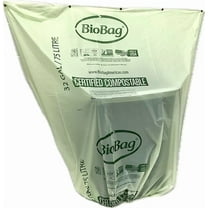 32 gallon compostable BioBag brand trash bags - 2 count