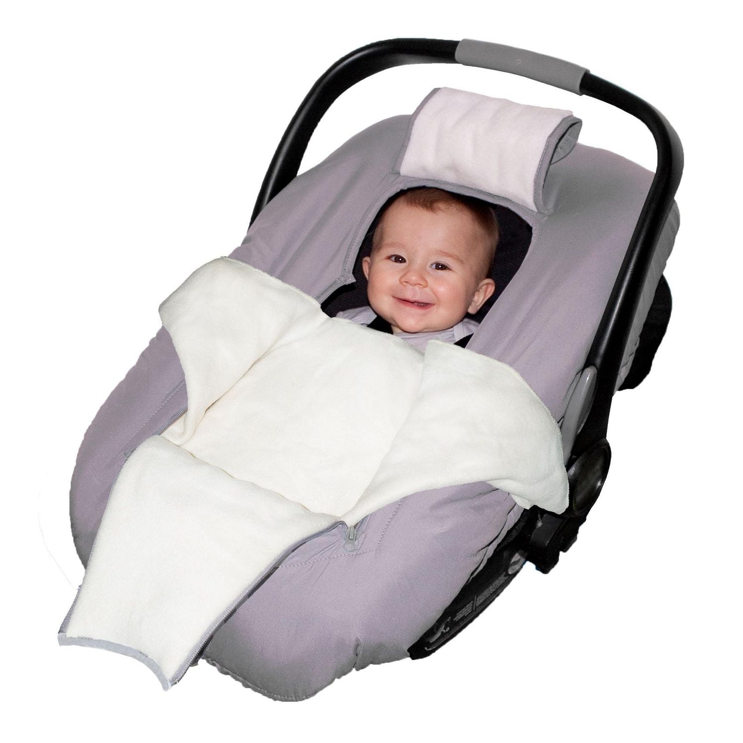 Jolly Jumper Arctic Sneak-a-Peek Infant Car Seat Cover Fleece