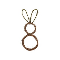 Easter Bunny-Shaped Rattan Wreath for Wall or Door - Spring Easter Hanging Decoration,Home & Party Decor