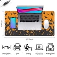 thumbnail image 5 of Long Mouse Pads for Desk,Orange Halloween Bats Desk Mats on Top Of Desks, Desk Mouse Pad Extra Large with 3mm Non-Slip Base and Stitched Edge for Gaming,Office,Work,Home 31.5x15.7in, 5 of 5