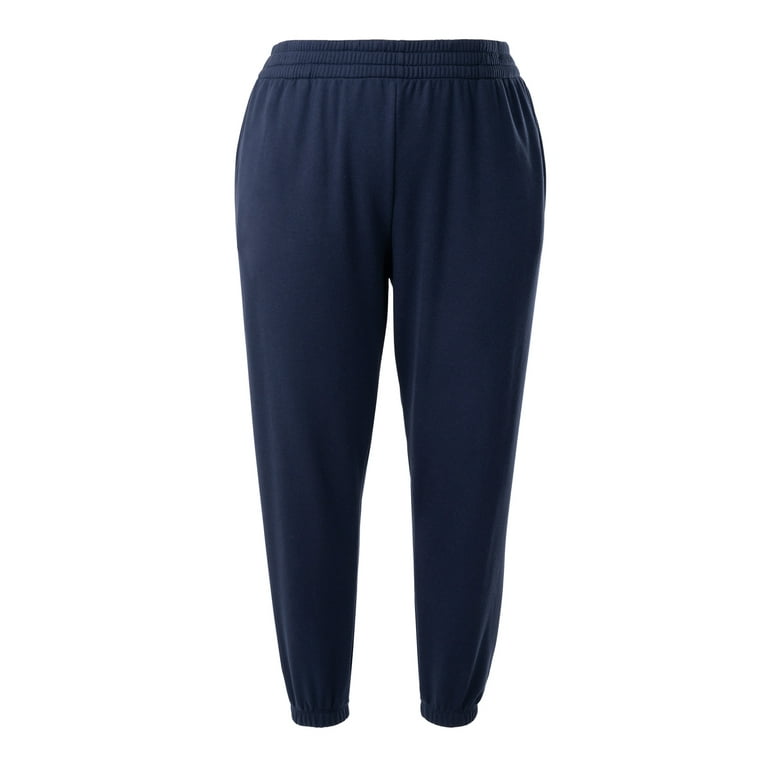 Terra & Women\'s Fleece Blend Sweatpants, Cotton Size Sky Plus 2-Pack