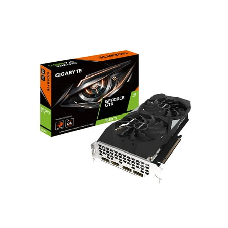 - GIGABYTE GeForce GTX 1660 Ti DirectX 12 GV-N166TWF2OC-6GD 6GB 192-Bit GDDR6 PCI Express 3.0 x16 ATX Video Card