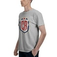 thumbnail image 4 of Costa Rica National Football Team Fashion Men'S Basic Short Sleeve T-Shirt Gray Small, 4 of 5