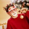 thumbnail image 4 of Ganfancp Navidad Gafas Decorativas Máscara de Navidad Adulto Niños Regalos de Navidad Fiesta de Suministros Novedad Ofertas Flash Liquidación 1* Máscara de Navidad, 4 of 6