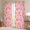 thumbnail image 2 of Manfei Cute Xmas Tree Curtains Pack of 2 (42x84 Each),Christmas Gingerbread Man Curtains Blackout,Pink Brown Bedroom Curtains For Teens,Super Cozy Room Decor, 2 of 6