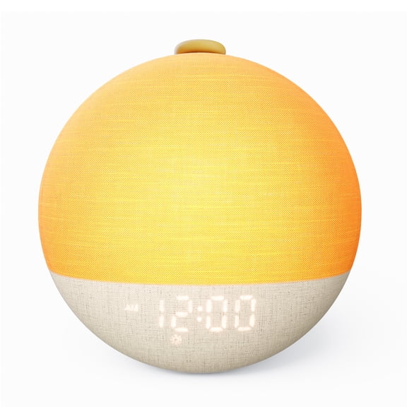 Dreamegg Sound Machine, Wood Grain Sunrise Alarm Clock With White Noise Machine, 29 Sleep Sounds, Wake Up Light Alarm Clock for Adults