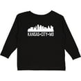 thumbnail image 3 of Inktastic Kansas City Missouri Skyline MO Cities Boys or Girls Long Sleeve Toddler T-Shirt, 3 of 5