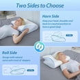 thumbnail image 4 of Homaryx Memory Foam Cervical Pillow, 2 in 1 Ergonomic Contour Orthopedic Pillow for Neck Pain, Contoured Support Pillows for Side Back Stomach Sleepers White, 4 of 7