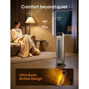 Dreo Space Heater Indoor, 25 11.5ft/s Fast Portable Room Heater with Remote and Thermostat, 3 Modes, Overheating & Tip-Over Protection, Electric Heaters for Indoor Use Large Room, Bedroom, Office