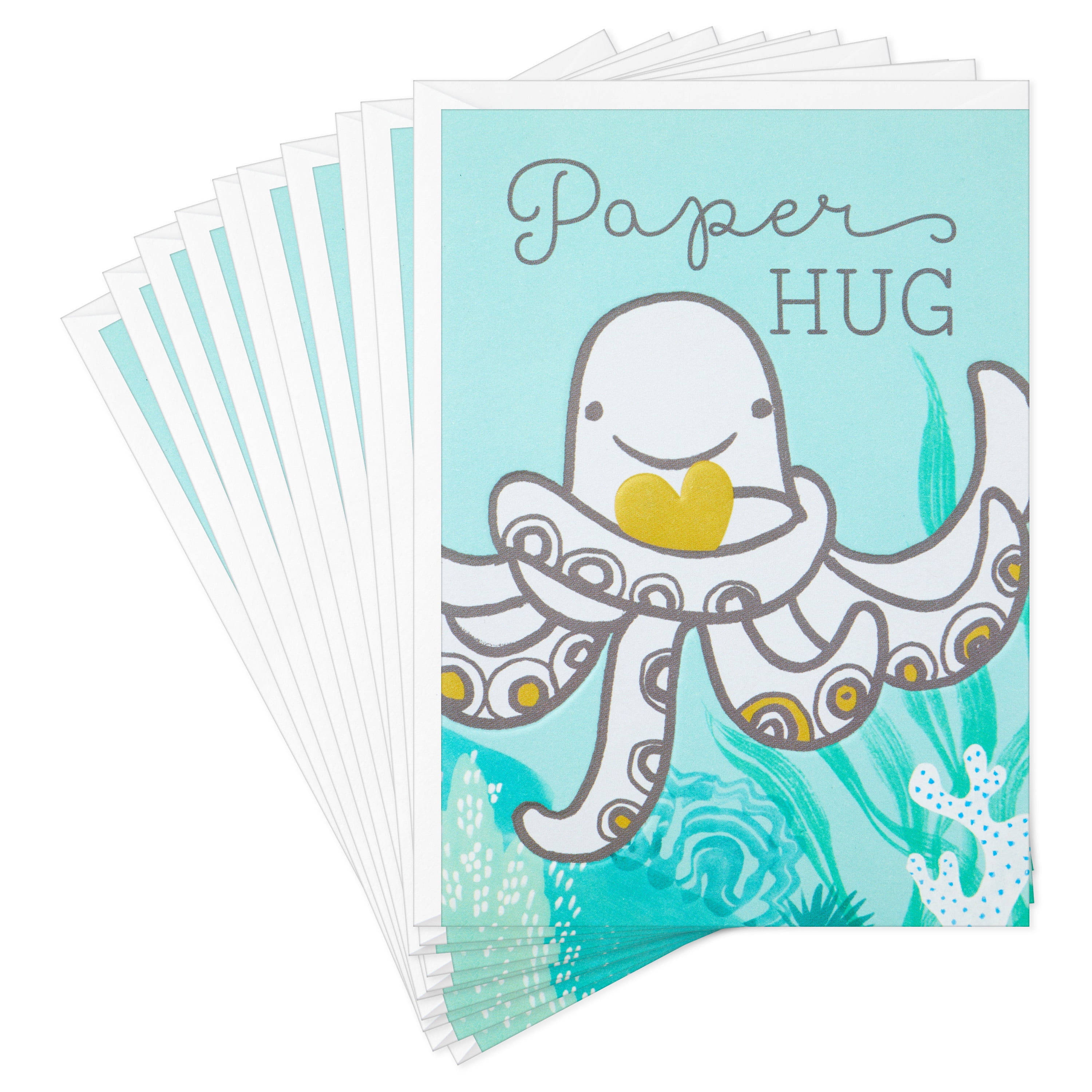 Hallmark Blank Note Cards, Octopus Hug, 10 ct.