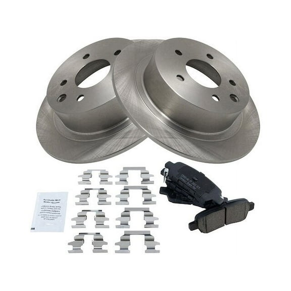 Rear Brake Pad and Rotor Kit - Compatible with 2011 - 2017 Nissan Juke 2012 2013 2014 2015 2016