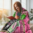 thumbnail image 2 of African American Graduation Gifts Blanket 60" X 50", Graduation Gifts for Her, Pink and Green Graduation Gifts, 2024 Graduation Gifts, Black Girl Graduation Gifts, Graduation Blanket for Black Women, 2 of 5