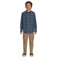 thumbnail image 3 of Wrangler Boys Long Sleeve Button-Up Shirt and Short Sleeve Graphic T-Shirt, 2-Pack, Sizes 4-18 & Husky, 3 of 5