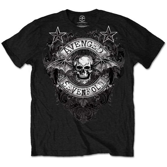Avenged Sevenfold Unisex T-Shirt Stars Flourish (Large)
