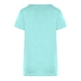 thumbnail image 5 of Womens Clothes Women's Fashion Casual Women's V-Neck Short Sleeve Solid Color Cross Top, 5 of 7
