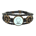 thumbnail image 1 of Mira con seriedad esa cara bonita. Pulsera marina tejida en cuero, 1 of 4