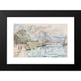 thumbnail image 2 of Paul Signac 14x11 Black Modern Framed Museum Art Print Titled - Barfleur, the Port (1930), 2 of 5