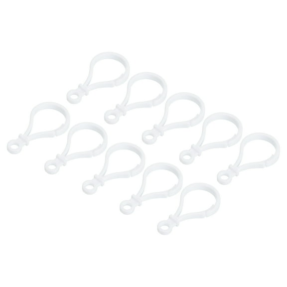 30Pcs Plastic Lobster Clasps, 47mm Lanyard Claw Snap Clip Hooks Fasteners, White