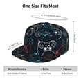 thumbnail image 6 of Gaeub Joystick Gamepad Flat Bill Snapback Hats Baseball Caps with Adjustable for Running Workouts and Outdoor Activities, 6 of 9