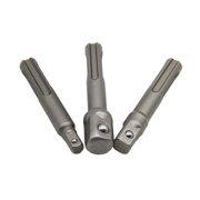 TMAX 3 pc (1/4 Inch, 3/8 Inch, 1/2 Inch) CR-V SDS Plus Socket Adapter Set for Screws, Nuts and Handheld Driver