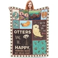thumbnail image 2 of Sea Otter Blanket Otter Decor Throw Blanket Warm Soft Plush Lightweight Fleece Flannel Otter Stuff Blanket Gifts for Girls Otter Lover Kids Baby Boys Women Men Adults for Sofa Couch Bedding 60"X80", 2 of 6