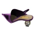 thumbnail image 3 of XYD Women Comfort Edgy Pointed Toe Slip On Pumps Slingback Strap Diamond Block Heel Sandals Party Fashion Shoes Size 13.5 Purple, 3 of 4