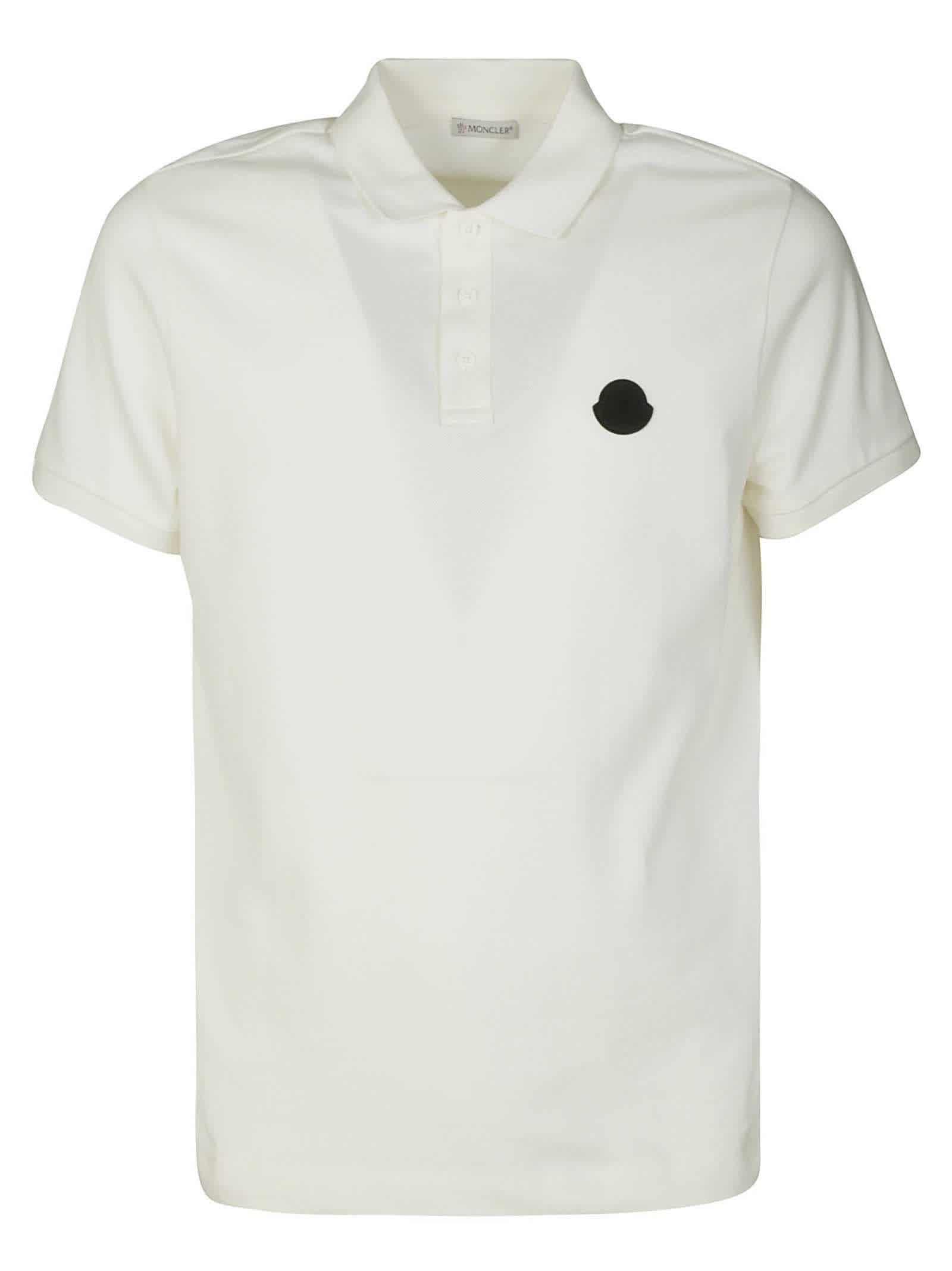 moncler logo patch polo shirt