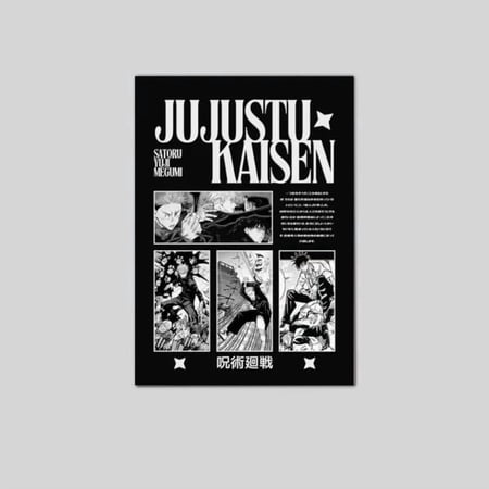Jujutsu Kaisen (JJK) Satoru Gojo, Yuji Itadori, Megumi Fushiguro Poster Size 24''x36'' The Golden Shop