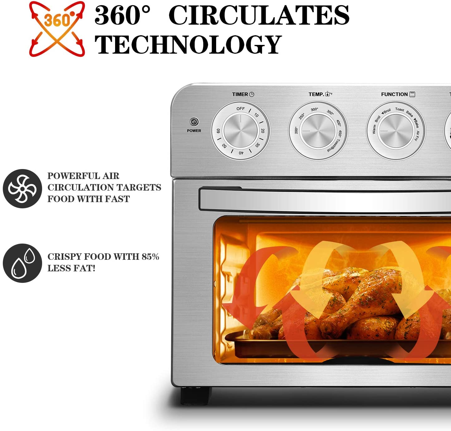 geek chef air fry oven countertop toaster oven