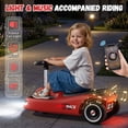 thumbnail image 3 of TOYBSNR 12V Electric Wiggle Car with Pedal, Ride on Toys for Kids with Cleaning Fun, Kids Car with Detachable Mop, Car for Kids Ages 3+, Indoor Outdoor, Red&Black, 3 of 7