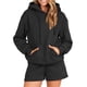 thumbnail image 1 of Sudadera Conjunto de chándal de 2 piezas para mujer, traje de chándal cómodo y holgado a la moda Kuymtek Negro T S para Mujer, 1 of 7