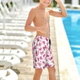 thumbnail image 6 of Cauagu Girl Butterfly Print Swim Trunks for Men,Youth Boys Swim Shorts Compression Liner Beach Shorts Boys' Swimming Shorts 7-20 Years Bathing Suit-Large, 6 of 7