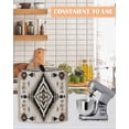 thumbnail image 4 of Boho Black Brown Stand Mixer Dust Cover with Storage Pocket & Handles,Geometric Southwestern Ethnic Vintage Fits All Tilt Head & Bowl Lift Kitchen Appliance Cover Organizer Accessories,4.5-5 Quart, 4 of 6