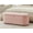 Pink, variant on Othniel 45x16.5 Inch Pink Teddy Storage Ottoman Bench,Oval Footrest with Anti-Slip Legs