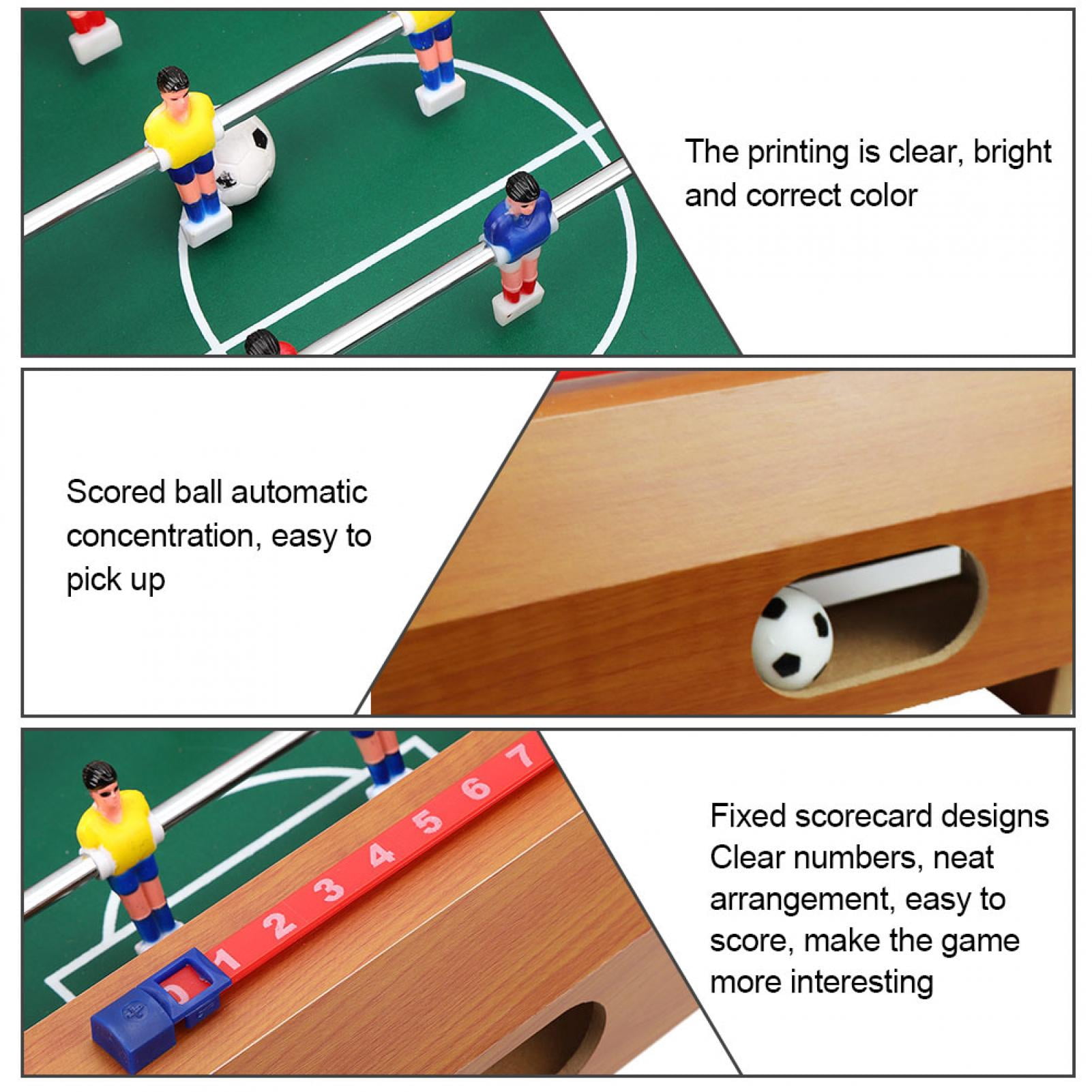 Foosball Table 20" Portable Tabletop Soccer Game Educational Table Soccer Game Toy 18 Soccer Keepers for Family Night, Game Room, Arcades, Bars, Parties, Football Game Set for Adults Kids 2-4 Players