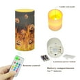 thumbnail image 7 of COEQINE Pumpkin Flame Flameless Candle Battery Powered with Remote Control Color Changing Timer Remote LED Night Lights Pillar Candle for Indoor Outdoor Home Halloween Decor, 7 of 7