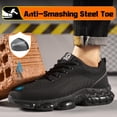 thumbnail image 2 of Zapatos con punta de acero TANIELD Zapatos de seguridad ligeros para hombre, 2 of 7