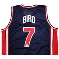 thumbnail image 3 of Team USA Larry Bird Autographed Navy Blue Jersey Dream Team Beckett BAS 203450, 3 of 3