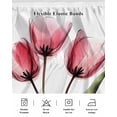 thumbnail image 7 of Pink Tulip Bed Skirt King Size 16" Drop Image Flower Abstract Transparent Floral Ruffled Wrap Around Bed Skirts Adjustable Elastic Bedskirt Dust Ruffle for King Size Bed, 7 of 7