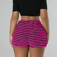 thumbnail image 5 of MIUOWANP Shorts for Women Trendy Summer 2024 High Waisted and Wide Legged Sports Shorts Plush Striped Print Skinny Shorts Size L(8)Hot Pink, 5 of 9