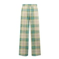 thumbnail image 3 of JGNGSHN Pajamas for Men Soft Lightweight Plaid Sleep Lounge Pants Comfy Sleepwear Pants PJ Bottoms with Pockets and Button Fly, 3 of 5
