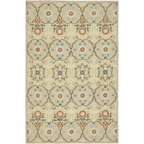 SAFAVIEH Chelsea Odetta Floral Wool Area Rug, Sage/Ivory, 7'9" x 9'9"