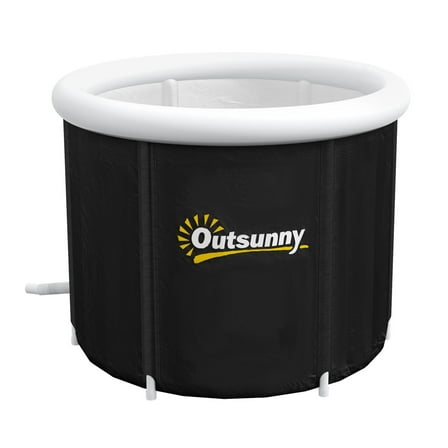 Cold Plunge Tub for Athletes, Portable Ice Bath with Lid - 79.25 Gallon Recovery Tub for Muscle Soreness, Black