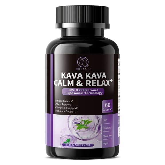 Kava Kava Capsules, Liposomal Kava Capsules for Sleep, Mood, Stress Relief & Immune Support, 60 Pill