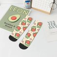 thumbnail image 7 of Rateoe Frog Hold Strawberry Pattern Quarter Crew Socks,Toe Seamed Ankle Socks,Cotton Cushioned Breathable Athletic Crew Sports Socks, 7 of 7