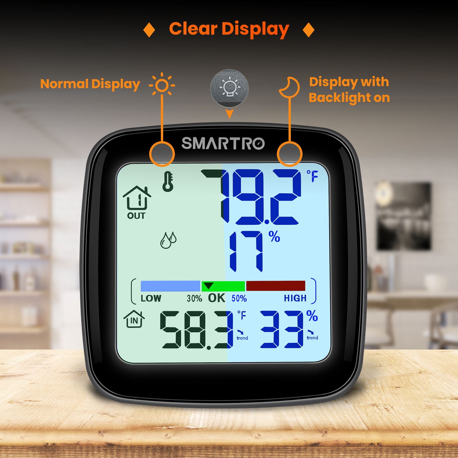 SMARTRO SC92 Professional Digital Wireless Indoor Outdoor Thermohygrometer