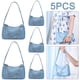 thumbnail image 1 of 5 Uds Mujer PU Axila Bolso Mariposa Cadena Color Mini Monedero () Azul, 1 of 9