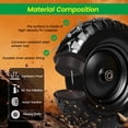 thumbnail image 2 of Leumius Set of 2 4.80/4.00-8 Flat-Free Solid Wheelbarrow Tire and Wheel, 16" Solid Tire with 5/8" & 3/4" Bearings, 3" Hub for Hand Truck, Garden Cart, Trailer, Trolley, Wagon, 2 of 8